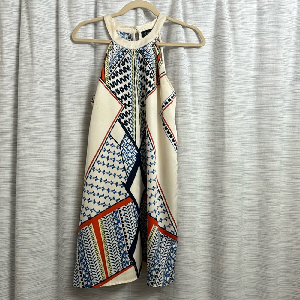 High Neck Printed Dress - Wedding Guest Dress